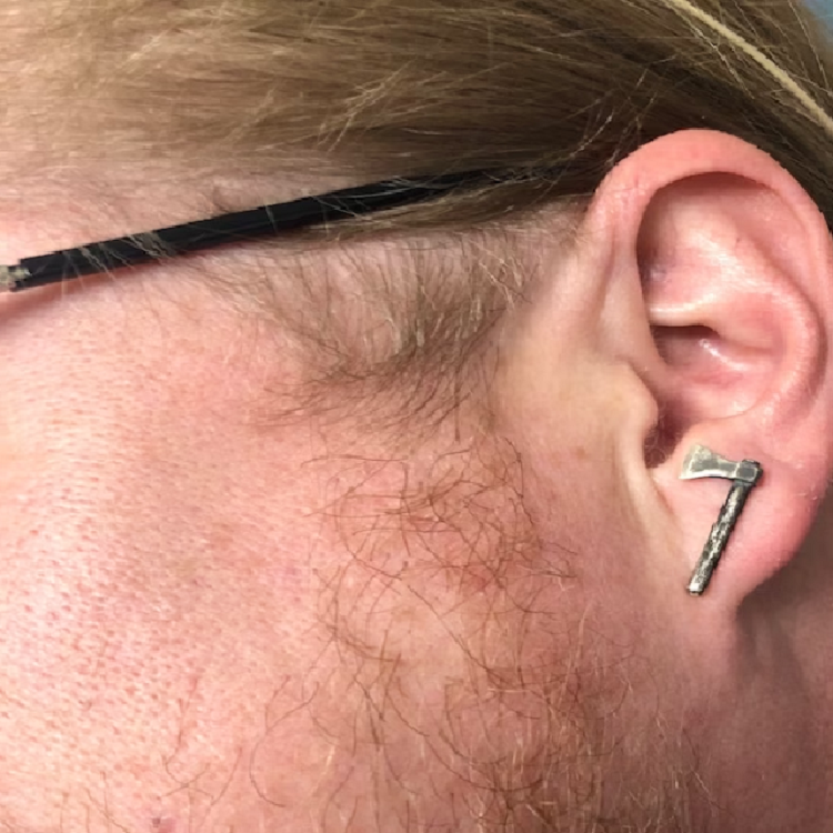 Axe Earring ( Left Ear )