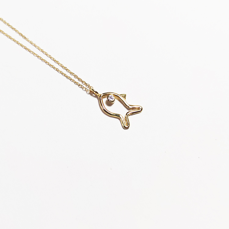 Gold Color Fish Necklace