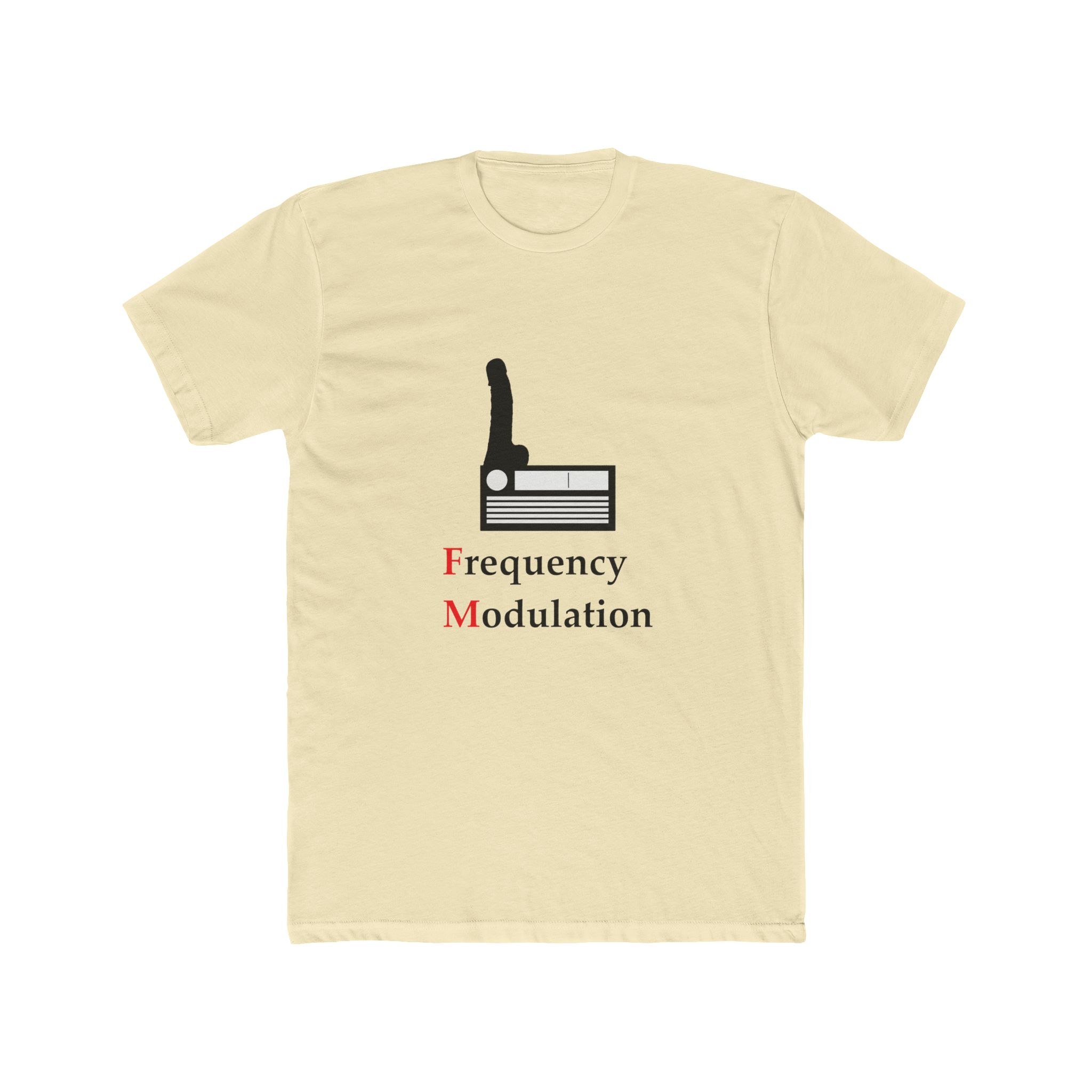 Penis T-Shirt FM Frequencies Unisex Erotic Cotton Crew Tee Music Lover Gift