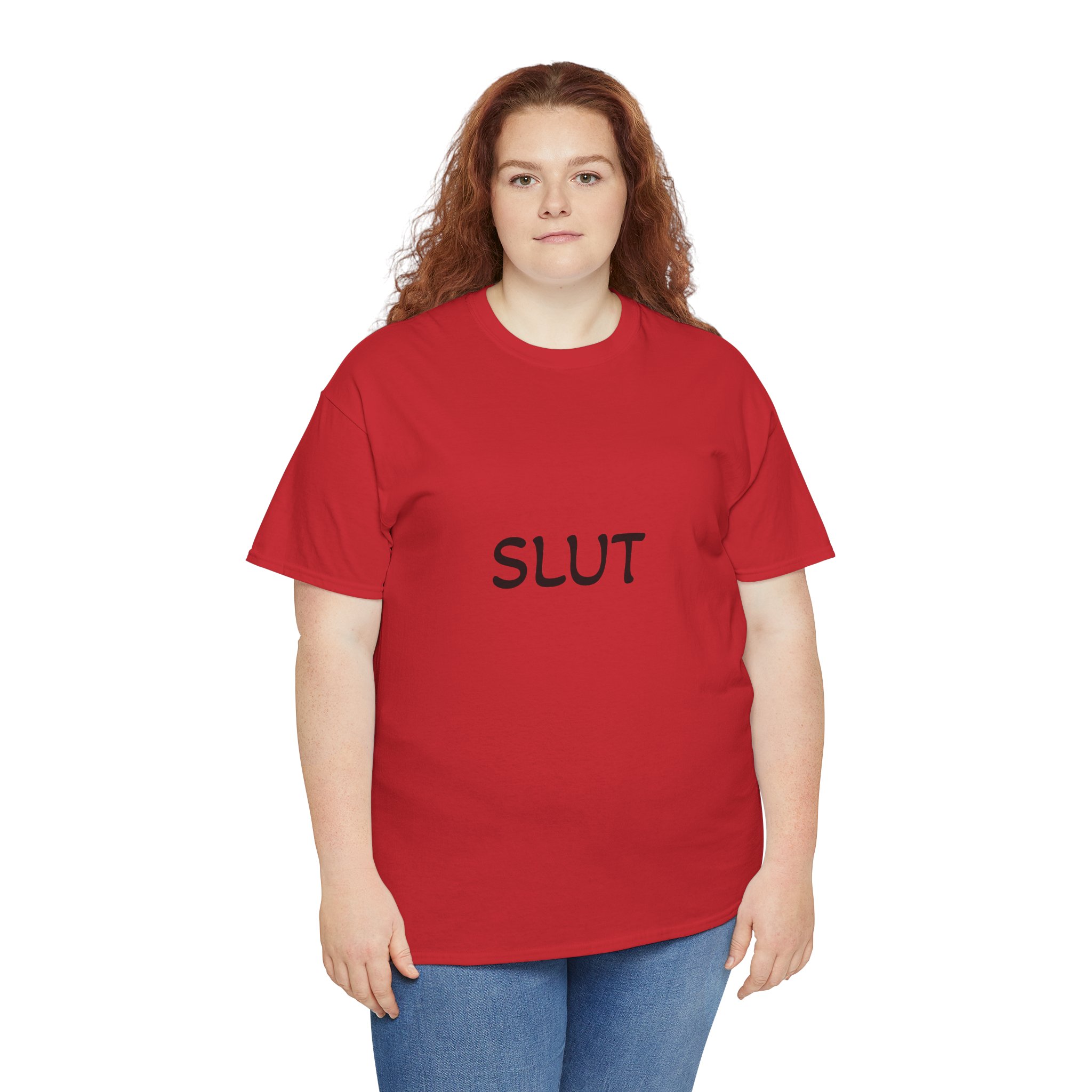 Slut Tee : Womens Heavy Cotton Shirt, Ideal for Pride Events, gift for girls