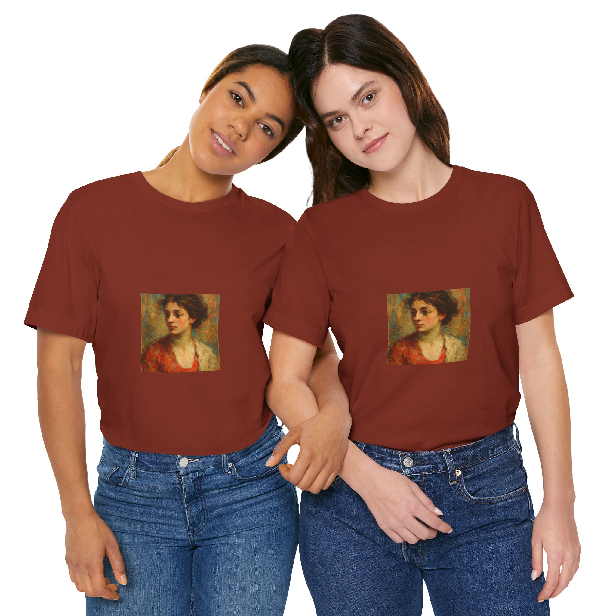 Vintage Style Woman Portrait T-Shirt Gift For Her