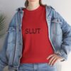 Slut Tee : Womens Heavy Cotton Shirt, Ideal for Pride Events, gift for girls