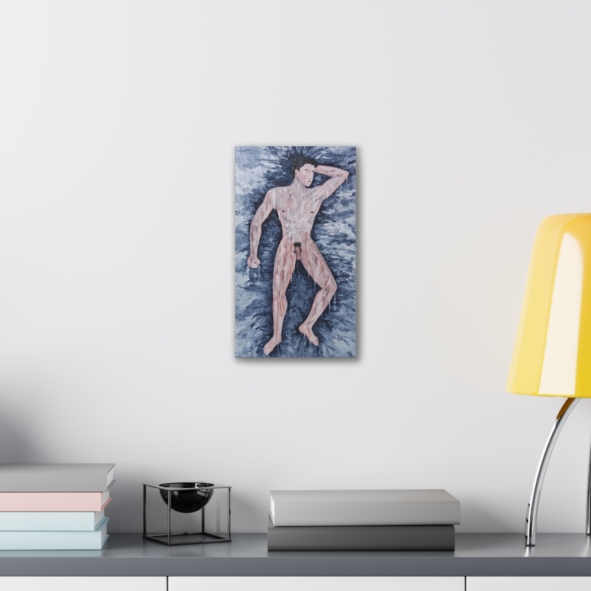 8387787874770703544_2048.jpeg Sleeping Man Wall Decor , Modern Art, Home Décor, Gift for Gay Art Lovers 8'' x  14''