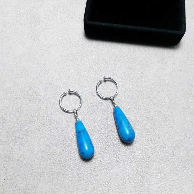 Drop Lapis Nipple Jewelry – Handmade Silver Body Jewelry