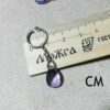 Handmade Nipple Jewelry with Purple Crystal Drop & Sterling Silver