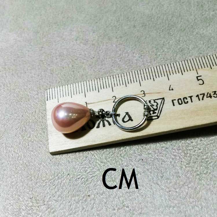 Handmade Nipple Jewelry with Pink Drop Pearl & Sterling Silver